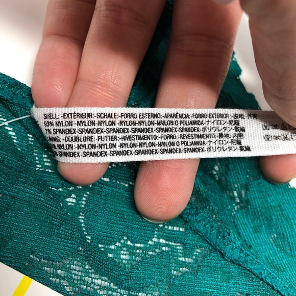 Free People Galloon Lace Racerback Bralette Green - Picture 8 of 11